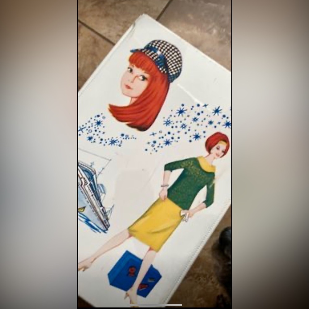 Vintage 1960s Atco Doll Carrying Case 12" x 9" x 5"